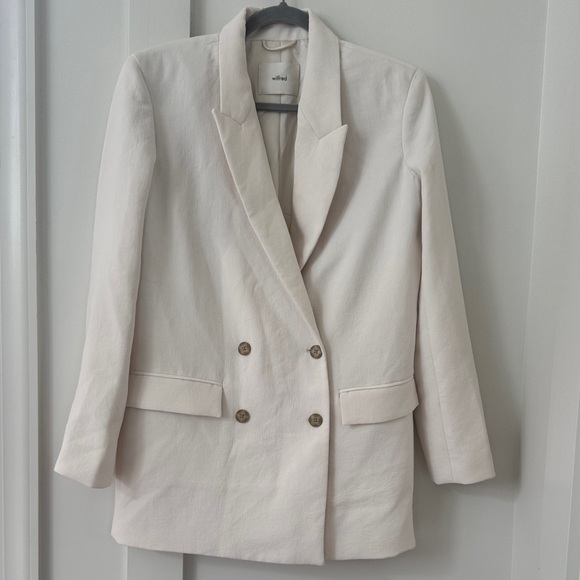 NWT NWT Aritzia Wilfred Cherrelle Blazer in Light Birch Size XS - Picture 3 of 13